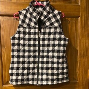 Black and White Checkered Women's Vest